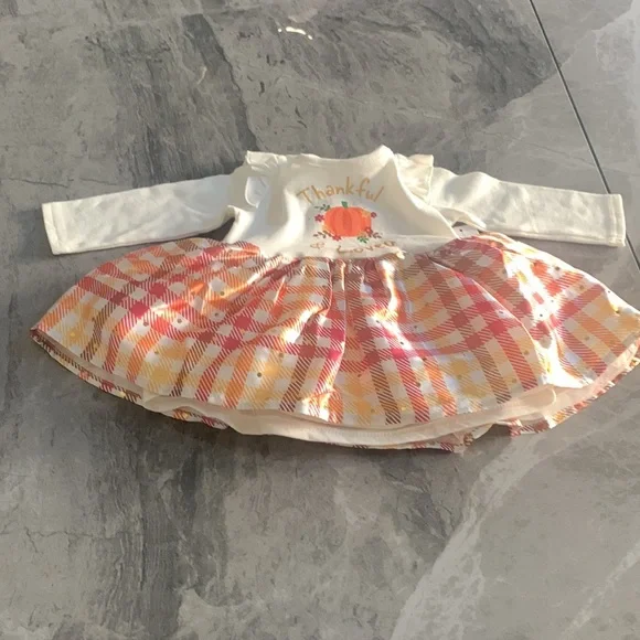 Baby Starters - Rashti & Rashti - Thanksgiving Dress with attached onesie - 9 M - Picture 3 of 16